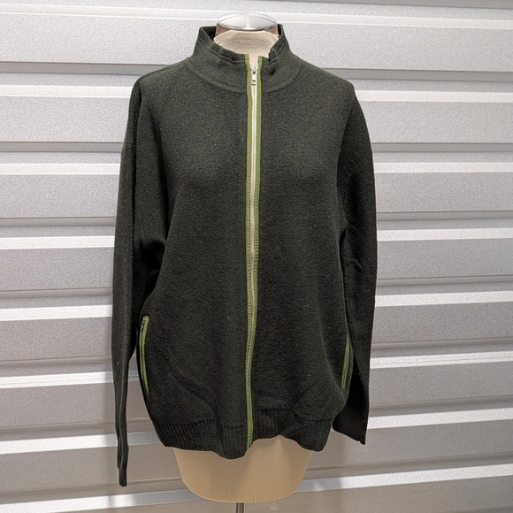 vintage PATAGONIA men's boiled wool full zip sweater L XL
